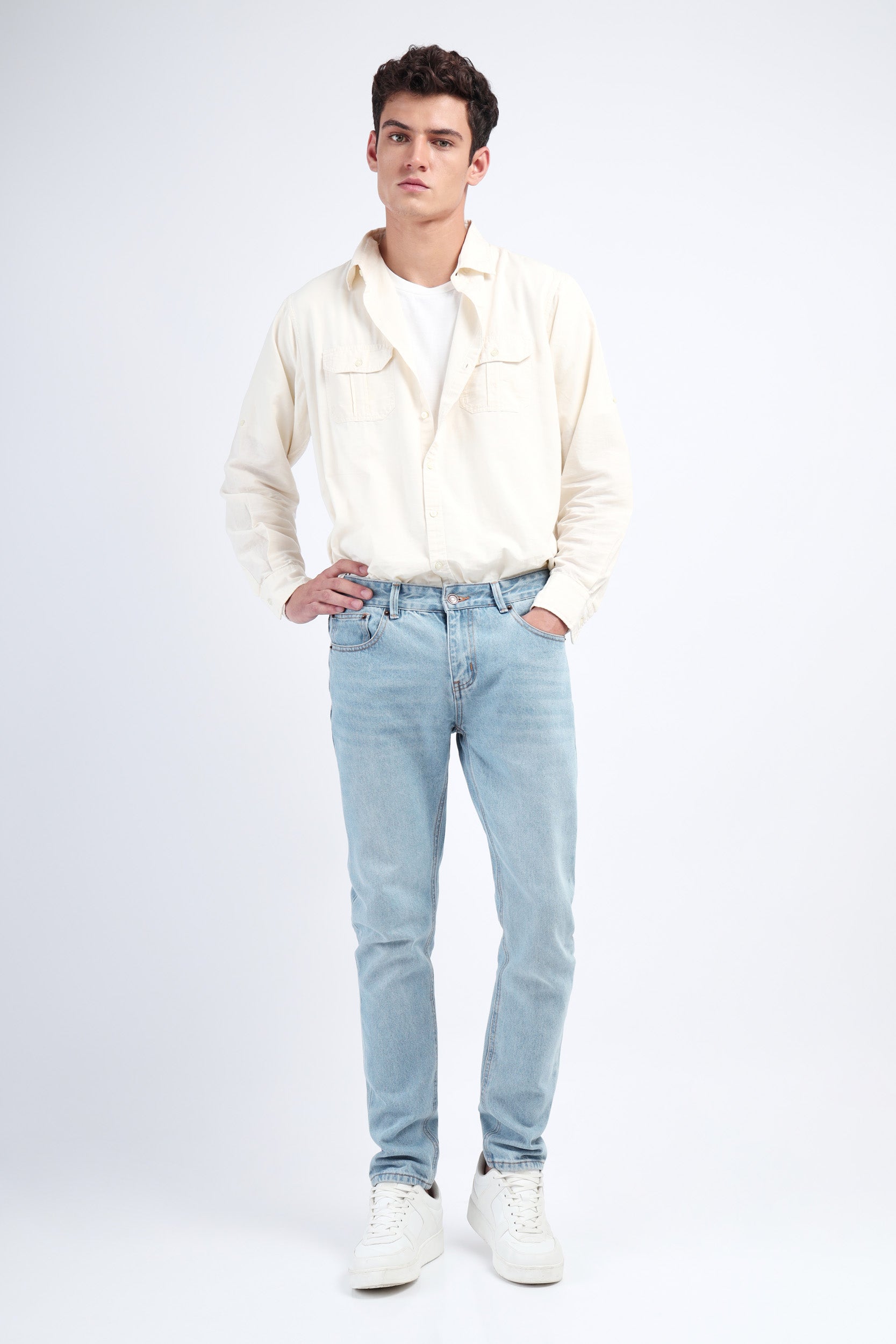 Slim Fit 5 Pocket Denim Jean - Light Indigo | Jeans | Politix