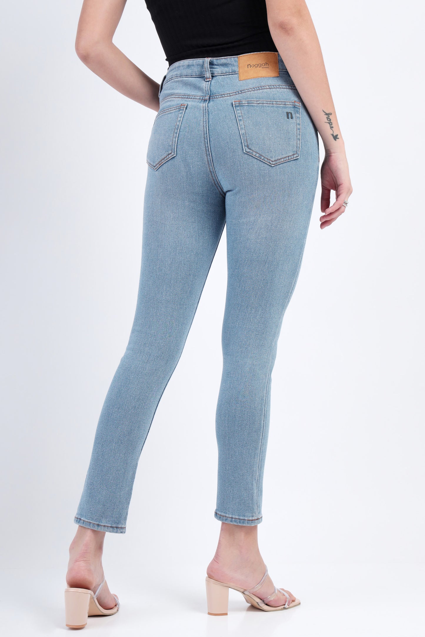 Blue High Rise Slim Fit Skinny Frayed Hem Jeans- 5105, Button at Rs  295/piece in New Delhi
