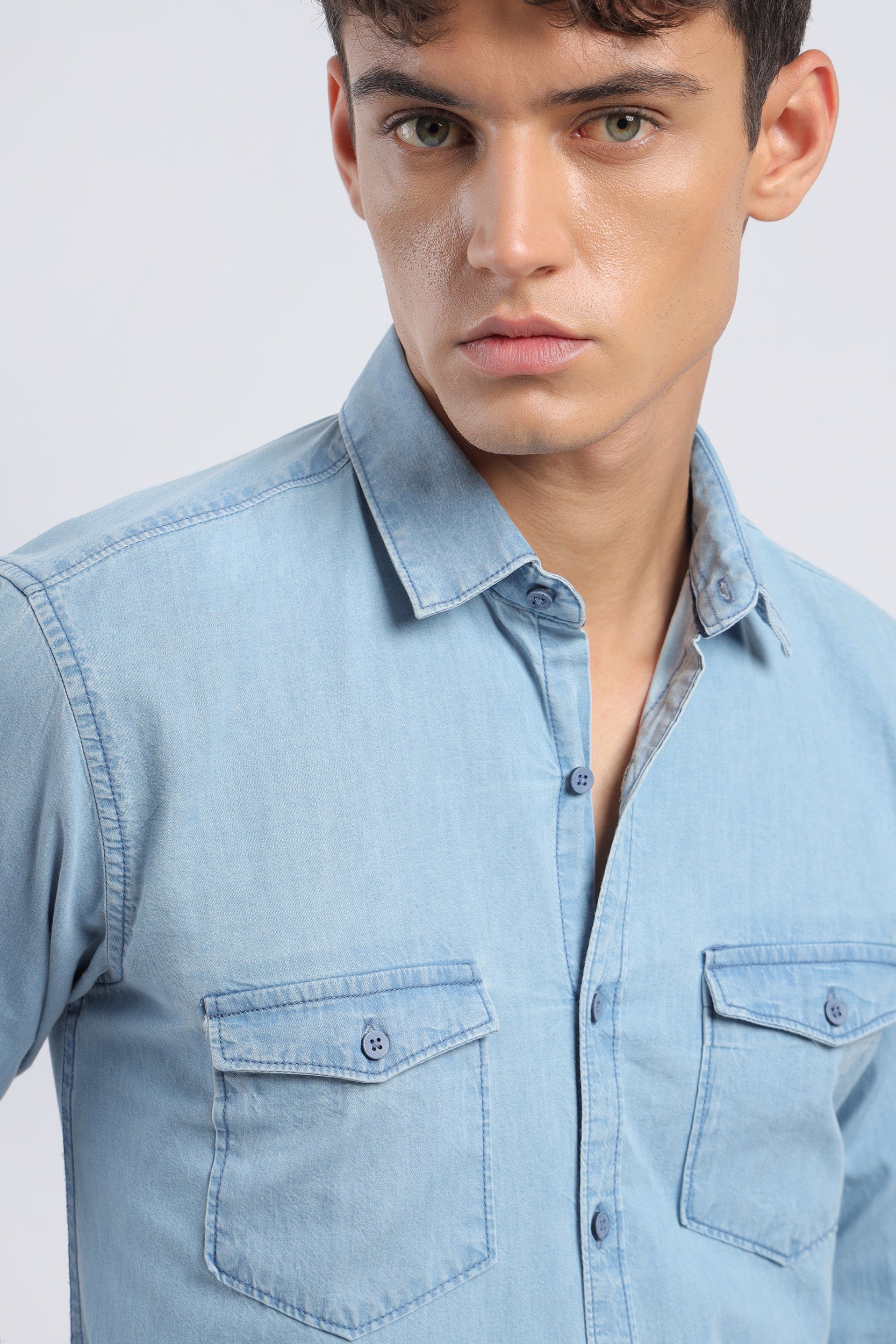 Buy Men Blue Slim Fit Stripe Full Sleeves Casual Shirt Online - 709413 | Peter  England
