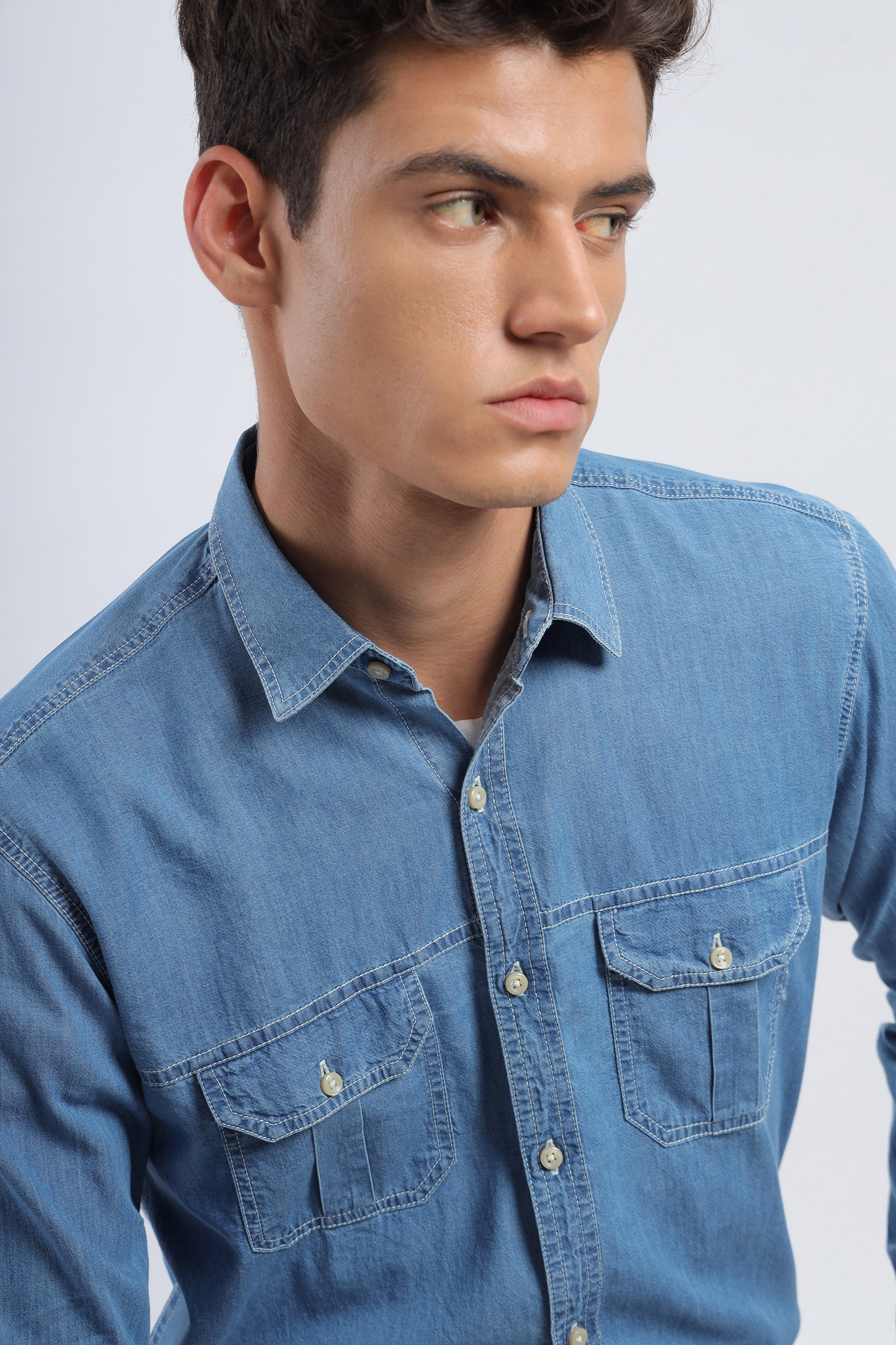 Très Bien - Acne Studios Denim Button-Up Shirt Indigo Blue