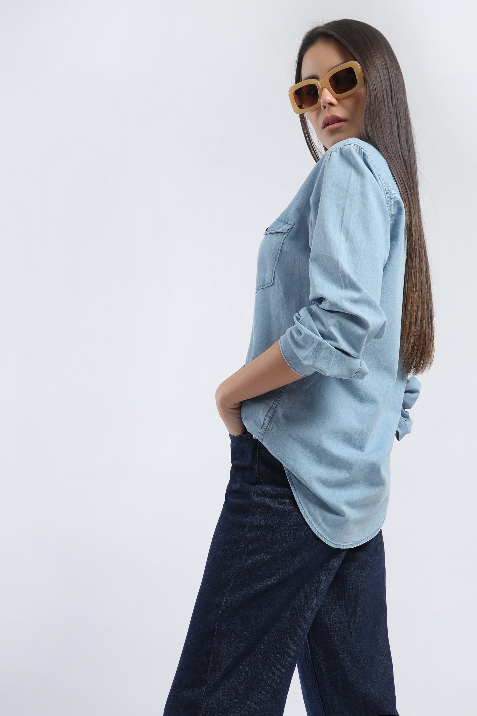 Women Denim Shirt Dresses Long Sleeve Blouse Dress Jeans Shirt Dresses  Button Down Tops with Pockets (Blue, S) : Amazon.in: कपड़े और एक्सेसरीज़