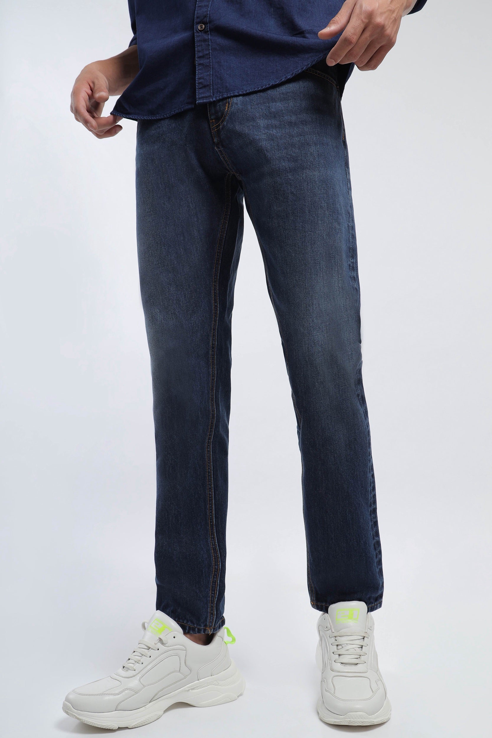 Original UNIQLO Selvedge Denim Jeans Kaihara Japan Slim Regular Straight  Fit  NavyBlack  Shopee Malaysia